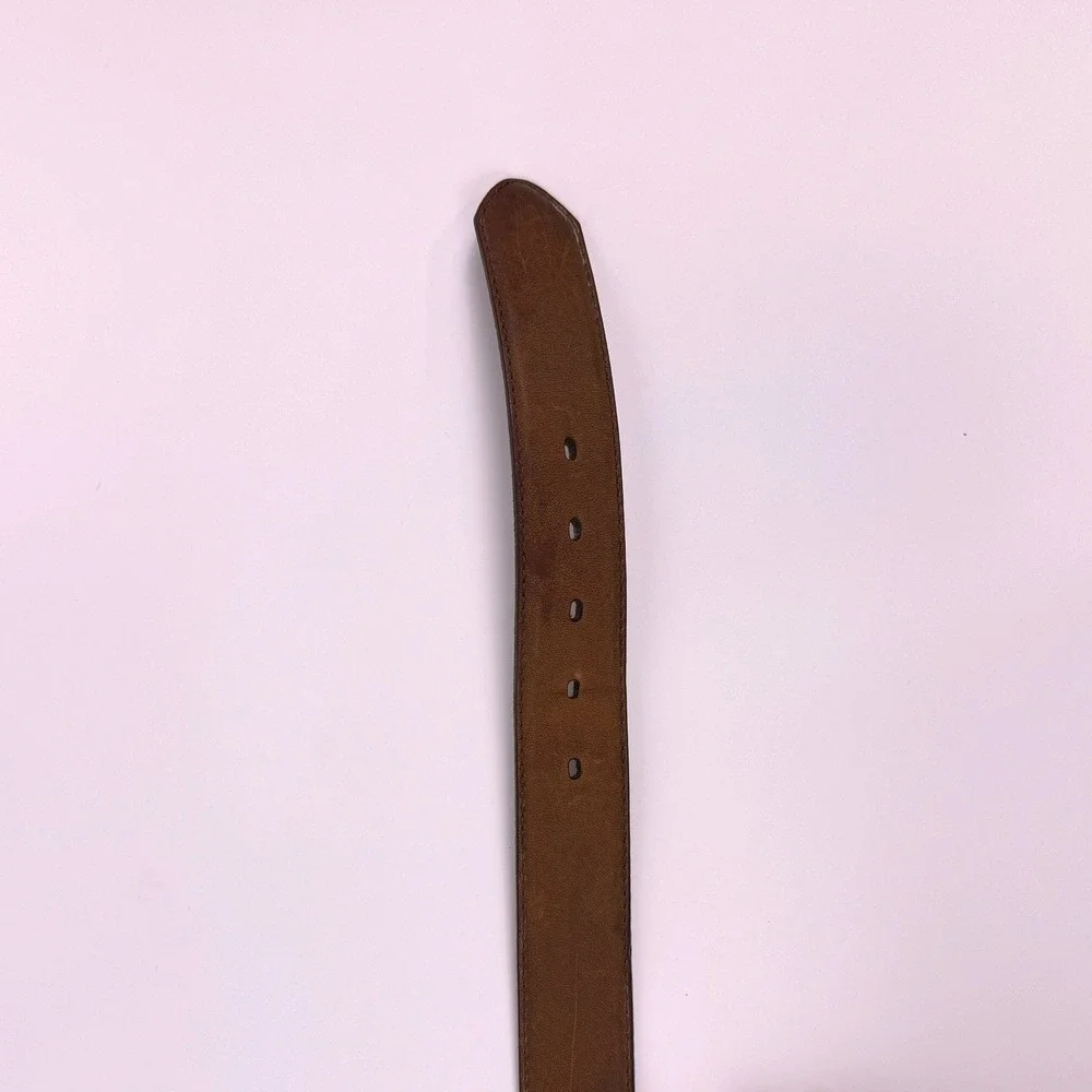 Tony Lama Belt Western Mens 40 Brown Leather Horsehair Concho Cowpoke Cowboy